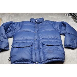 North Face Down Jacket Mens Medium Blue Insulated Ripstop Thick Puffer 90s VTG